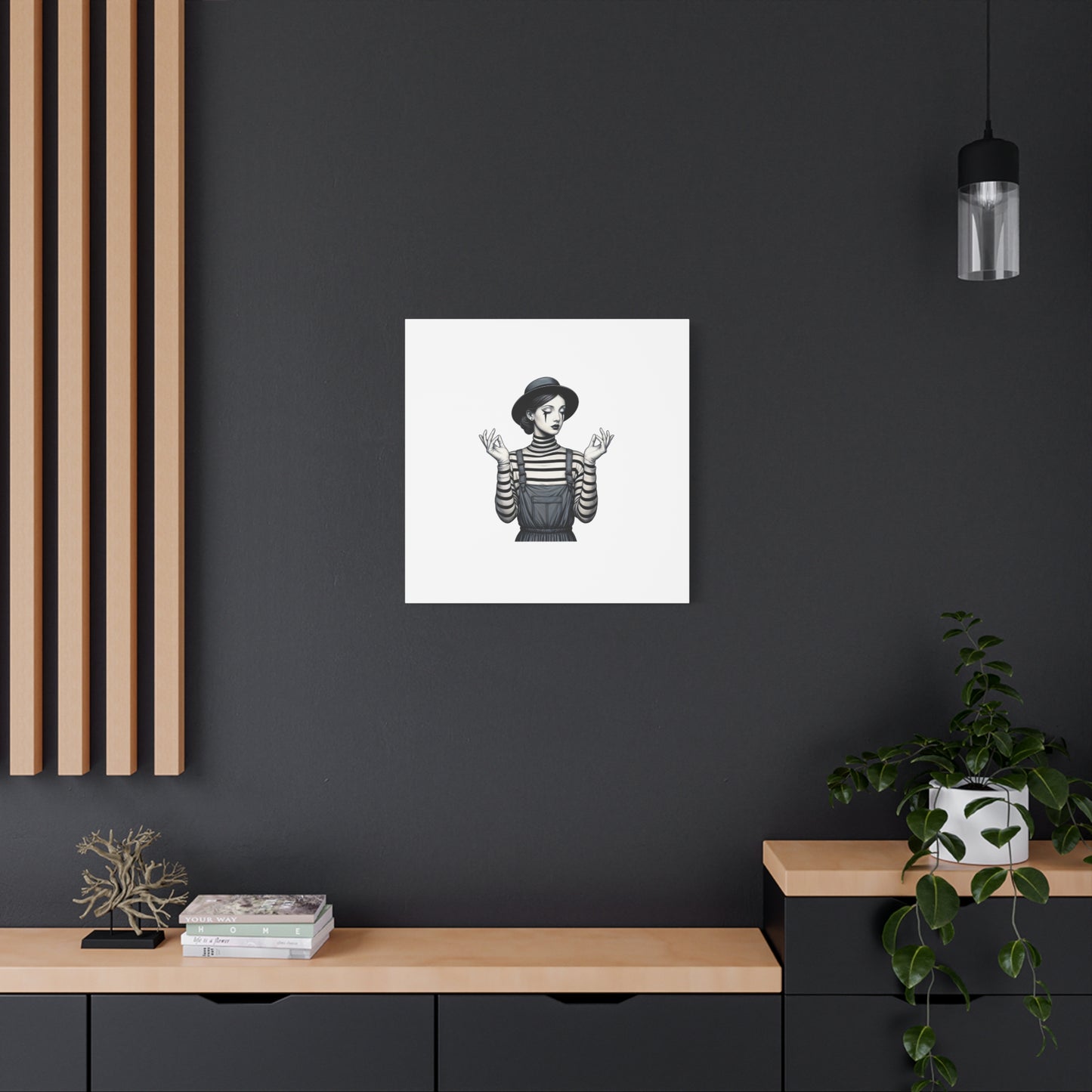 Meditative Striped Canvas Wall Art | Modern Boho Decor, Gift for Art Lovers, Minimalist Home Accent, Gallery Wall Art