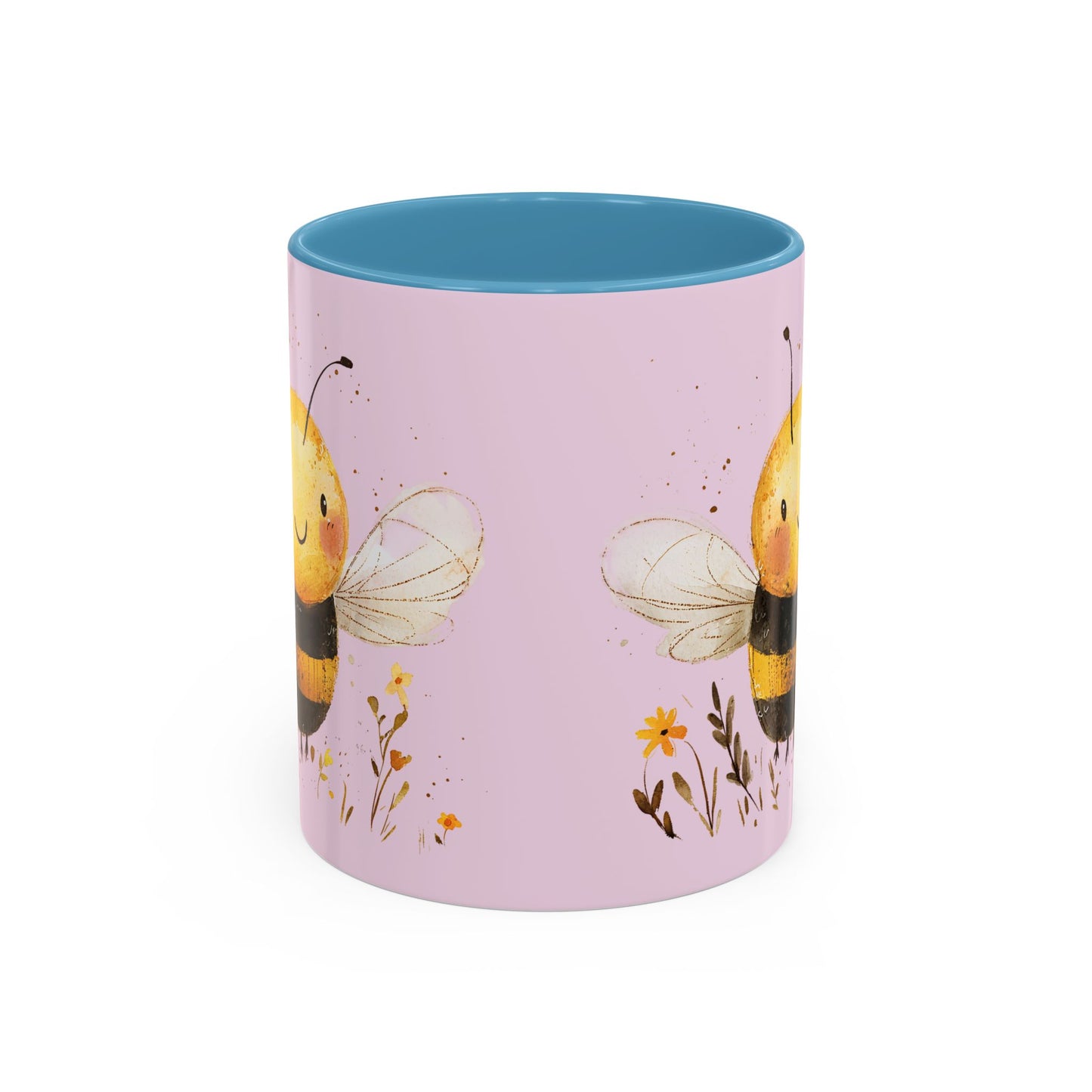 Cute Bee Accent Coffee Mug for Nature Lovers, Fun Bee Design, Gift for Friends, Bee Themed Kitchenware, Bee Lover's Mug