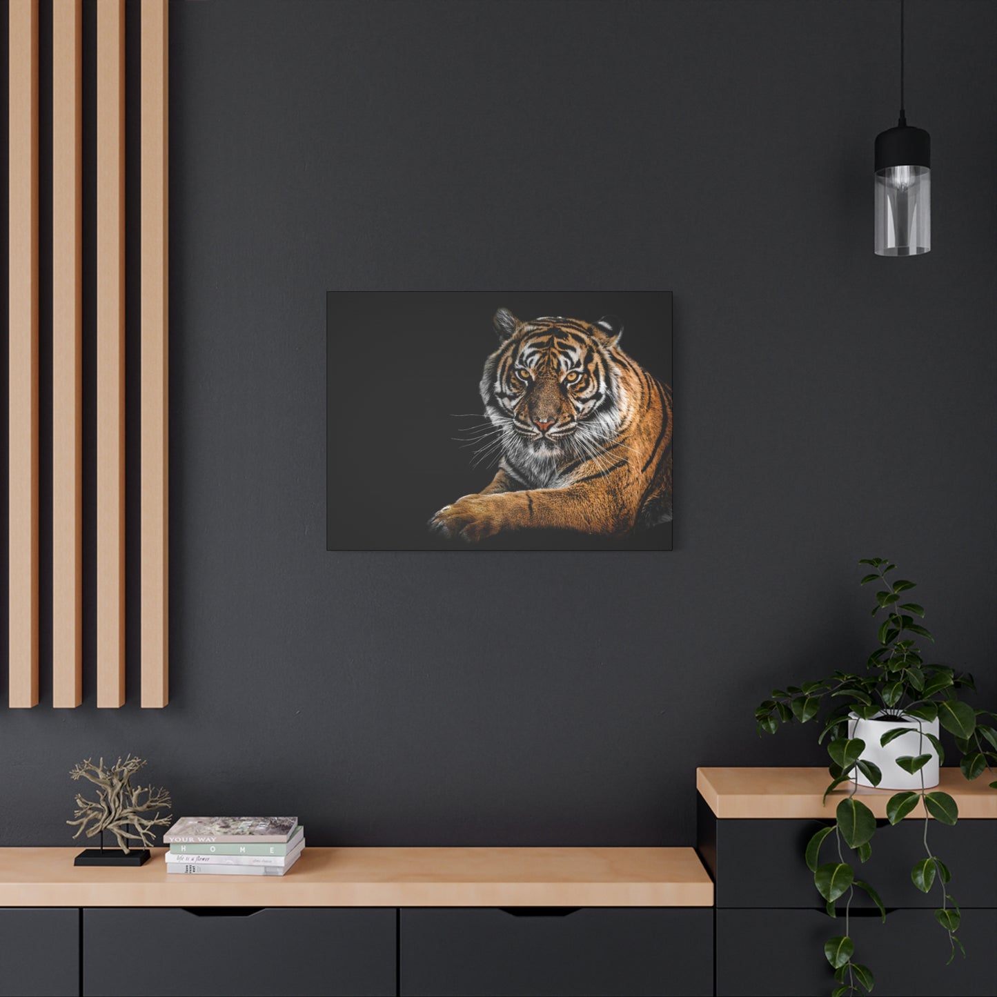 Majestic Tiger Canvas Art, Perfect for Animal Lovers, Home Decor, Gift for Wildlife Enthusiasts, Modern Wall Art, 1.25" Depth