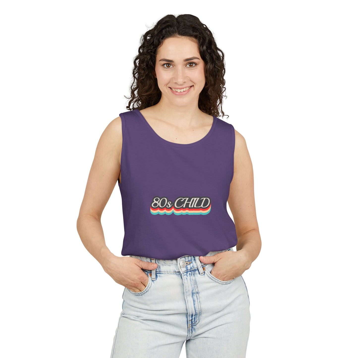 80s Child Unisex Tank Top | Retro Summer Wear, Vintage Style Shirt, Gift for 80s Lovers, Bohemian Fashion, Nostalgic Apparel