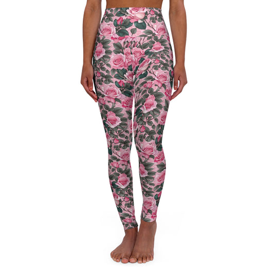 Floral High Waisted Yoga Leggings | Stylish Workout Gear, Activewear, Fitness Apparel, Comfortable Leggings, Gift for Her