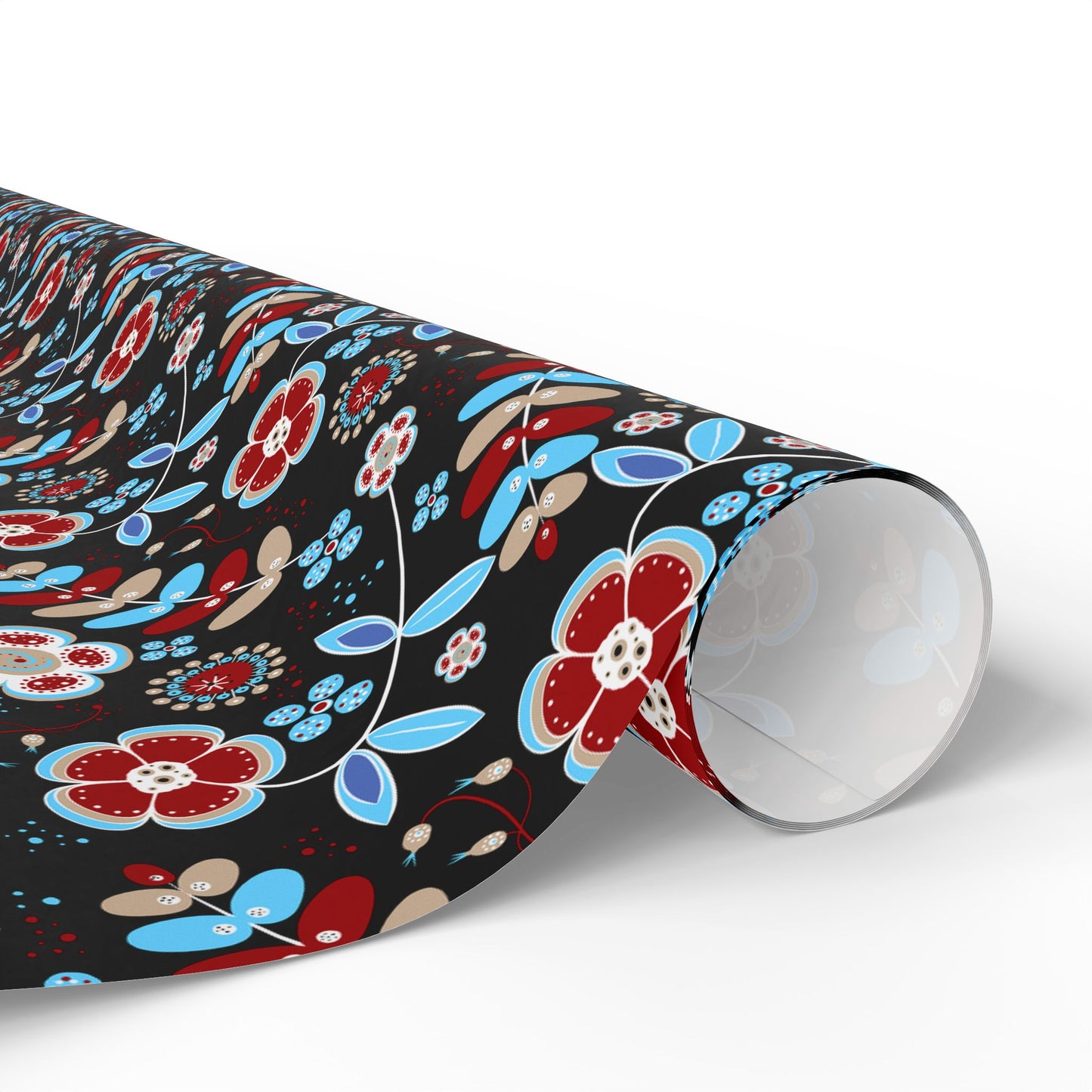 Festive Wrapping Paper Roll, Colorful Floral Gift Wrap for Holidays, Birthdays, Special Occasions, Unique Christmas Gift Wrap
