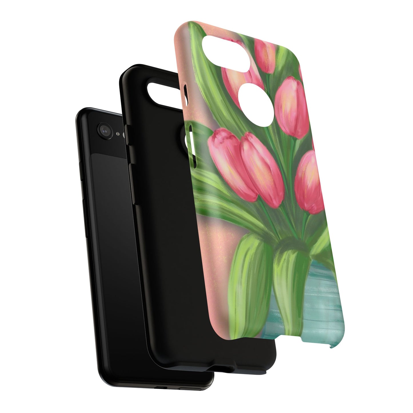 Floral Phone Case with Vibrant Tulips - Tough Cases for Garden Lovers, Spring Gifts, Nature Enthusiasts, Unique Gadget Accessories, [...]