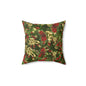Festive Floral Throw Pillow | Christmas Decor, Holiday Cushion, Gift for Home, Seasonal Accent Pillow, Cozy Living Room