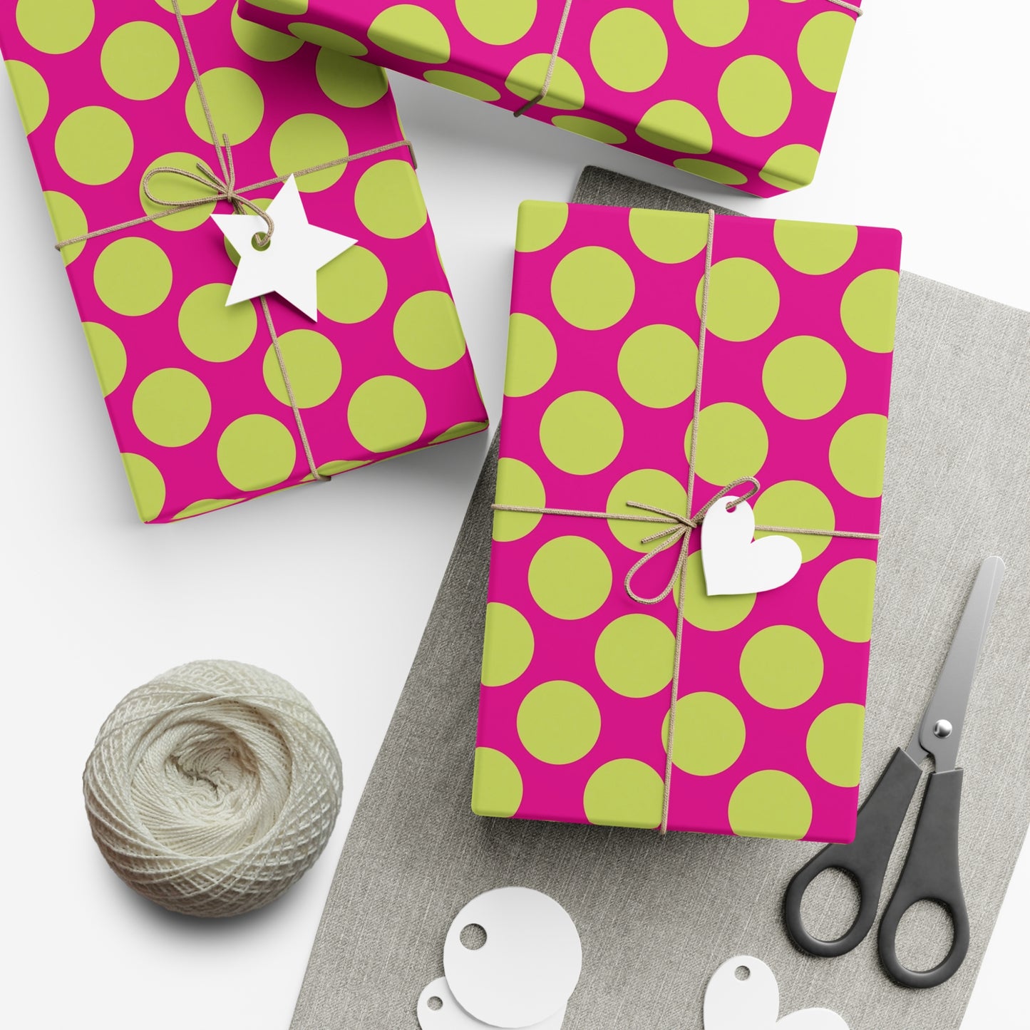 Vibrant Gift Wrap Papers with Polka Dots - Holiday & Party Wrapping, Decorative Crafting, Eco-Friendly Gift Packaging, Birthday, Wedding