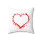 Heart Splash Decorative Pillow, Cozy Home Decor, Valentine's Gift, Wedding Decoration, Love Pillow, Personalized Gift Idea