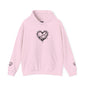 Chic Hooded Sweatshirt with Heart Design - Cozy Streetwear, Perfect Gift for Friends, Casual Style, Empowering Sayings, Unisex Fashion