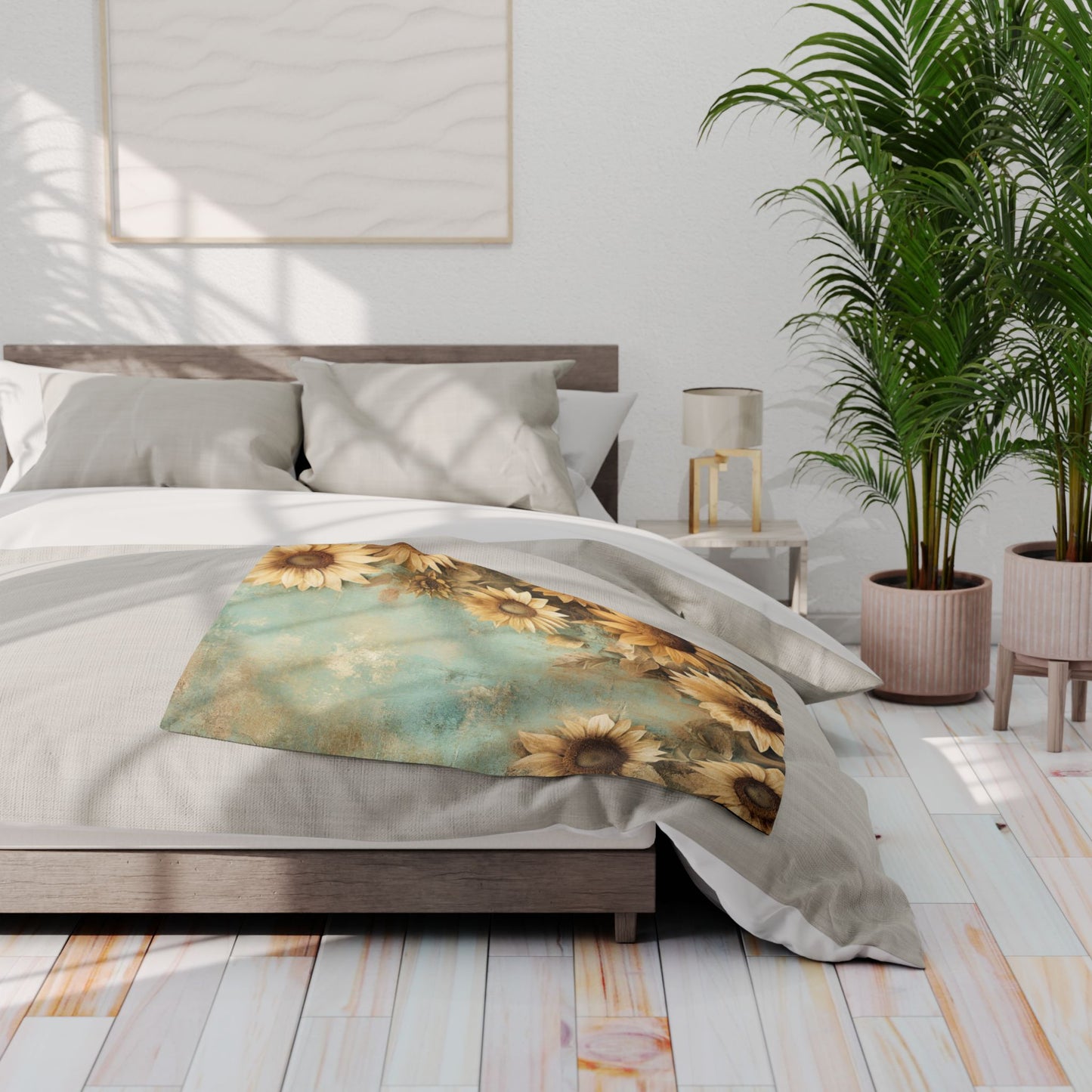 Sunflower Arctic Fleece Blanket, Cozy Throw, Soft Home Decor, Floral Blanket, Perfect for Gifts, Picnic, and Relaxation