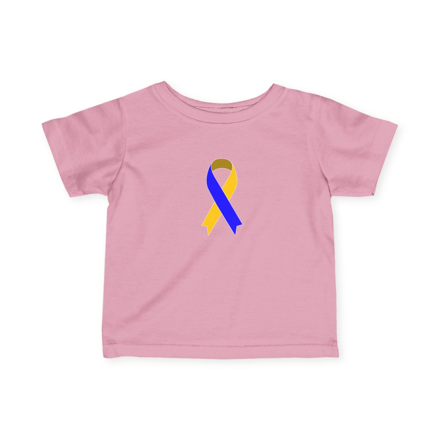 Infant Fine Jersey Tee with Blue and Yellow Ribbon, Cute Baby T-Shirt, Baby Shower Gift, Toddler Apparel, Infant Outfit, Newborn Clothes