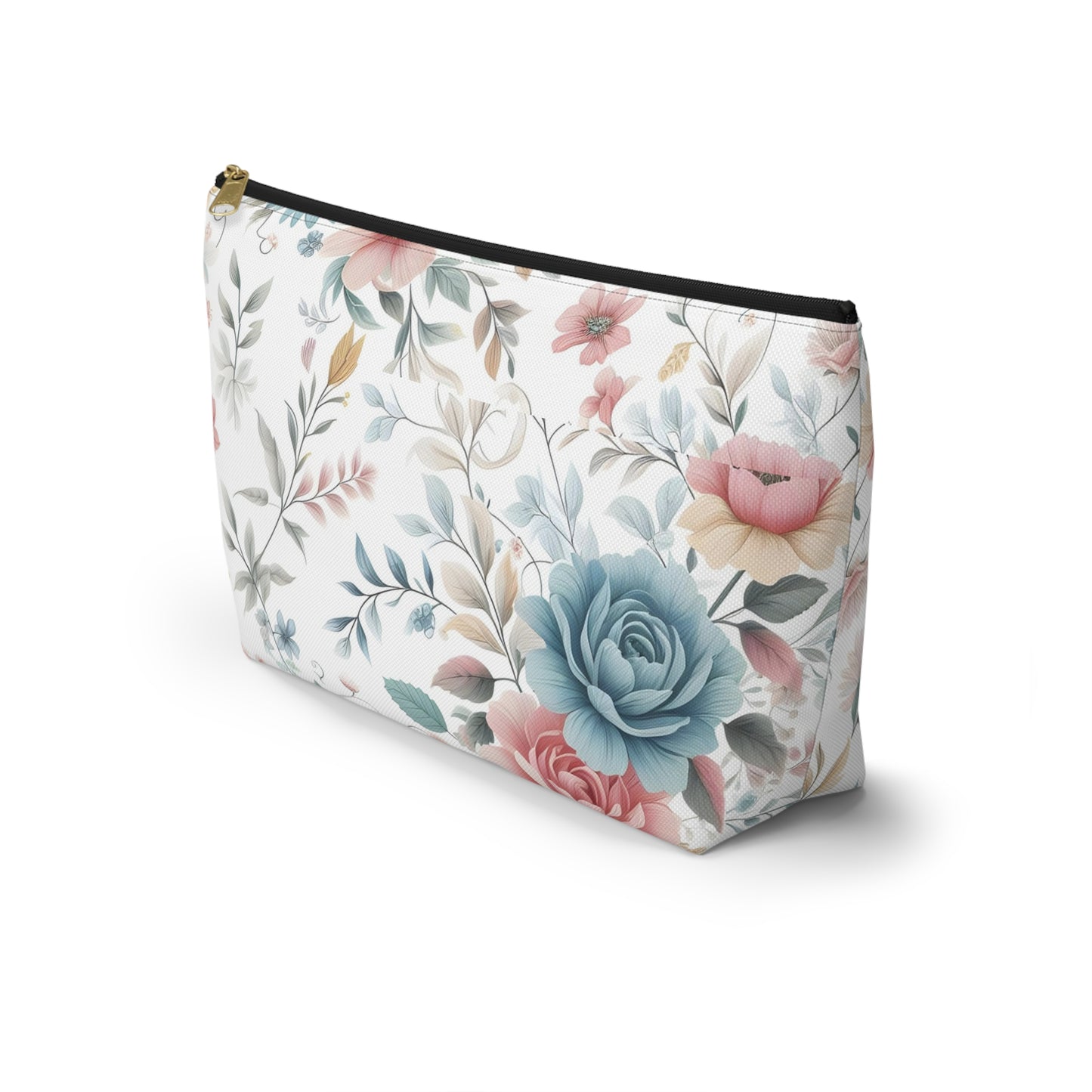Floral Accessory Pouch, Makeup Bag, Cosmetic Case, Travel Organizer, Gift for Her, Floral Print Pouch