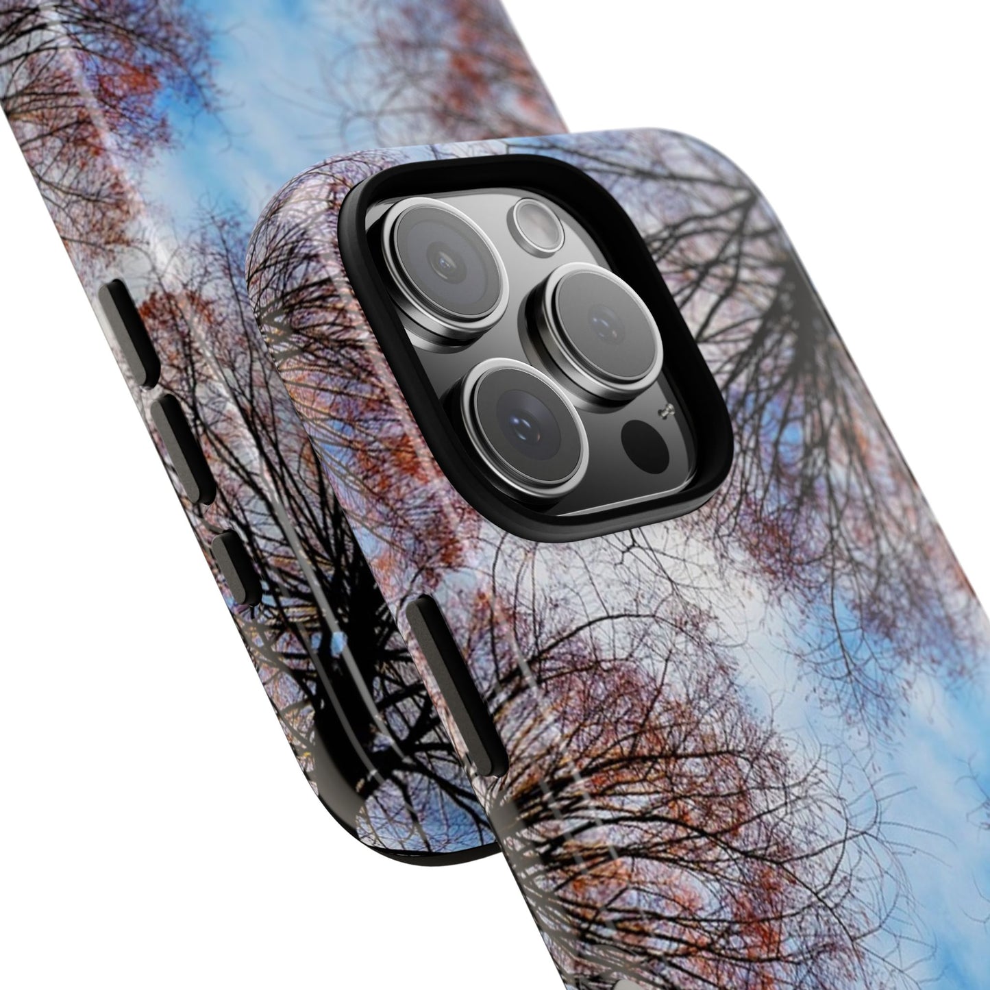 Skyward Trees Phone Case — Nature Forest Canopy Protective Tough Case