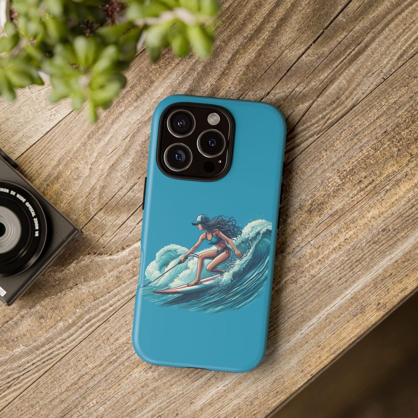 Surfing Phone Case, Coastal Vibes Phone Cover, Tough Cases for Beach Lovers, Ocean Art Phone Accessories, Summer Gift Idea