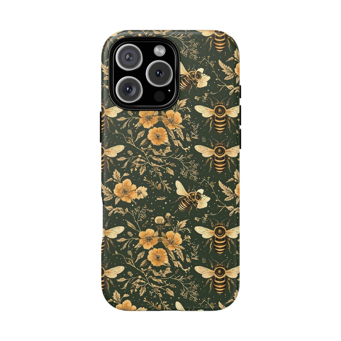 Nature-Inspired Phone Case, Tough Cases for Nature Lovers, Floral Bee Design, Eco-Friendly Gift, Summer Vibes, Trendy Phone Accessory,