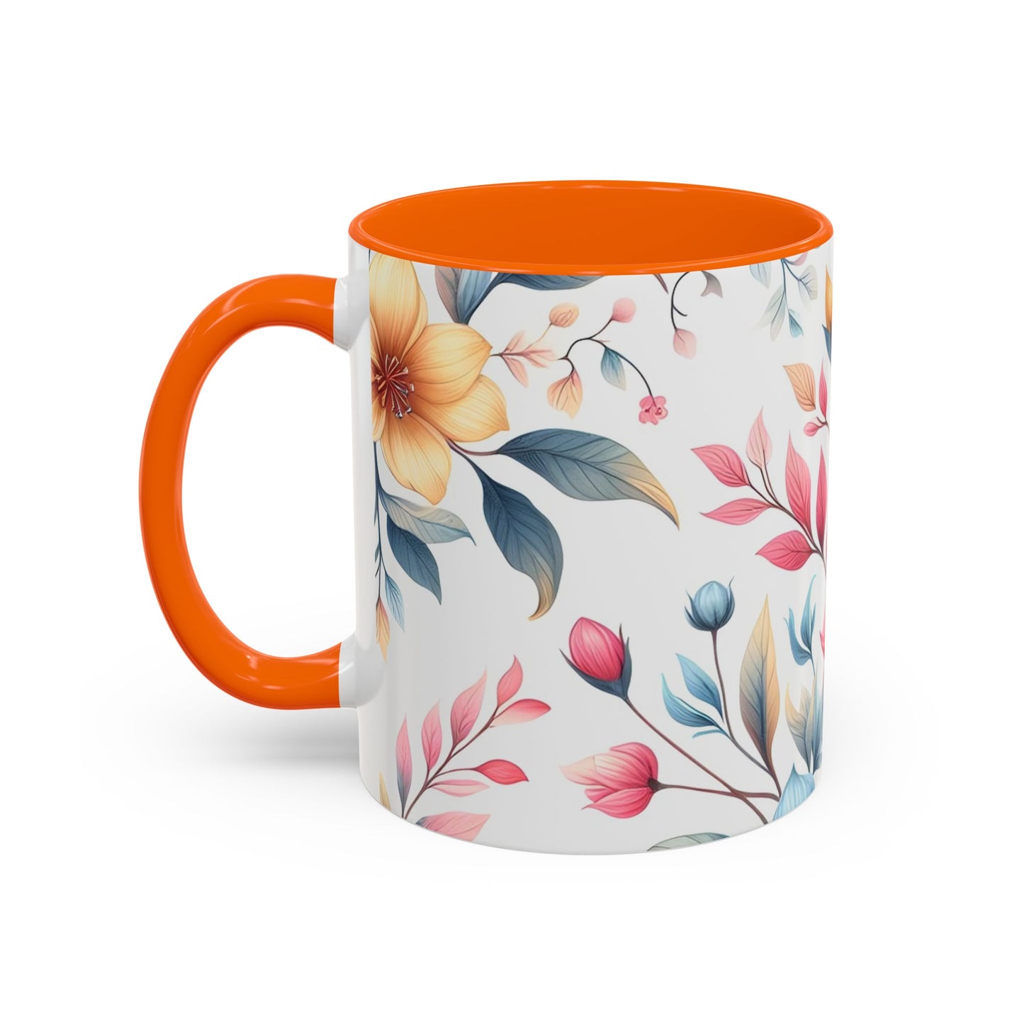 Floral Accent Coffee Mug - Perfect Gift for Tea Lovers, Home Decor, Kitchen Accessories, Mother's Day, Coffee Enthusiasts