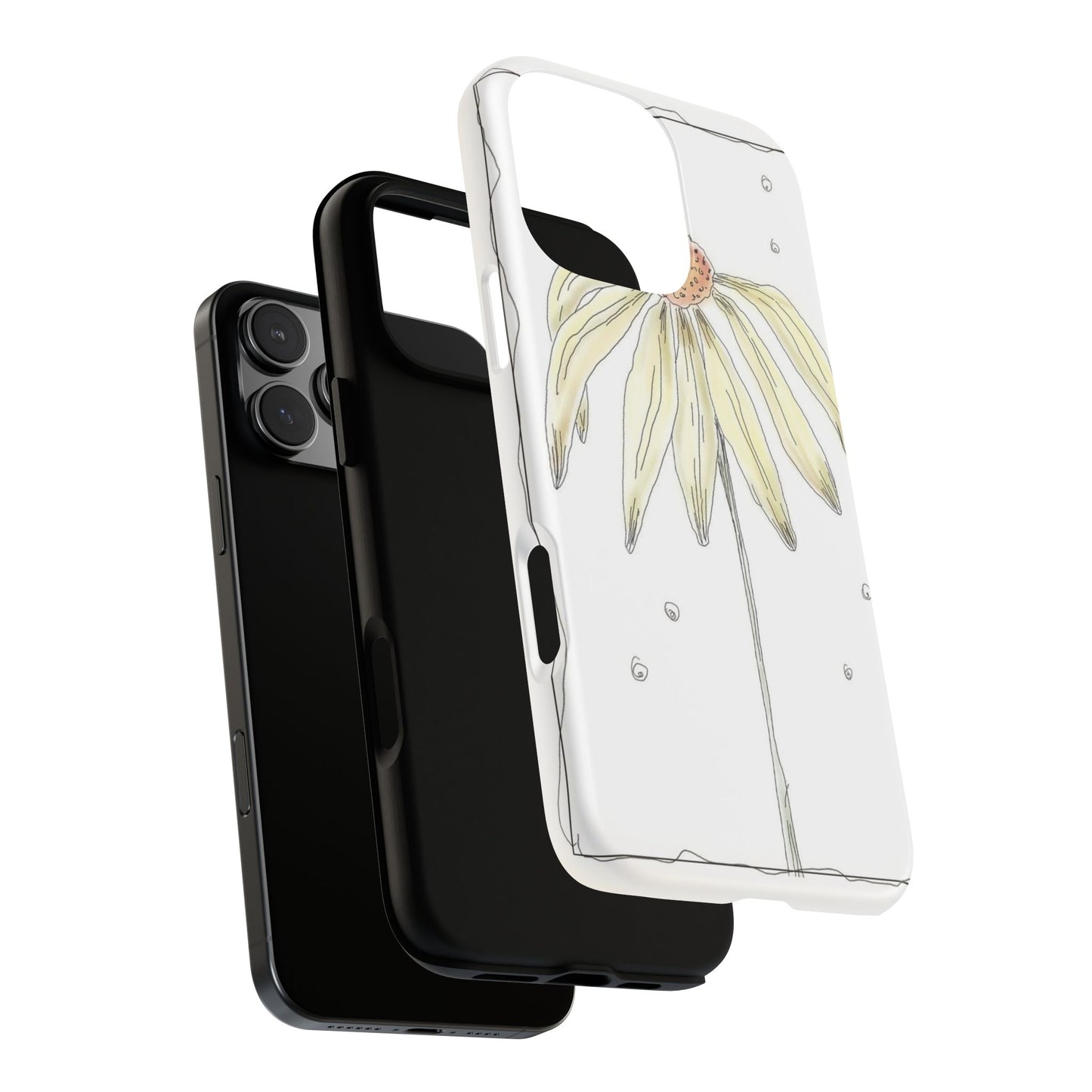 Flower Phone Case with Delicate Design, Tough Phone Cover, Nature Lover Gift, Floral Tech Accessory, Stylish Phone Protection