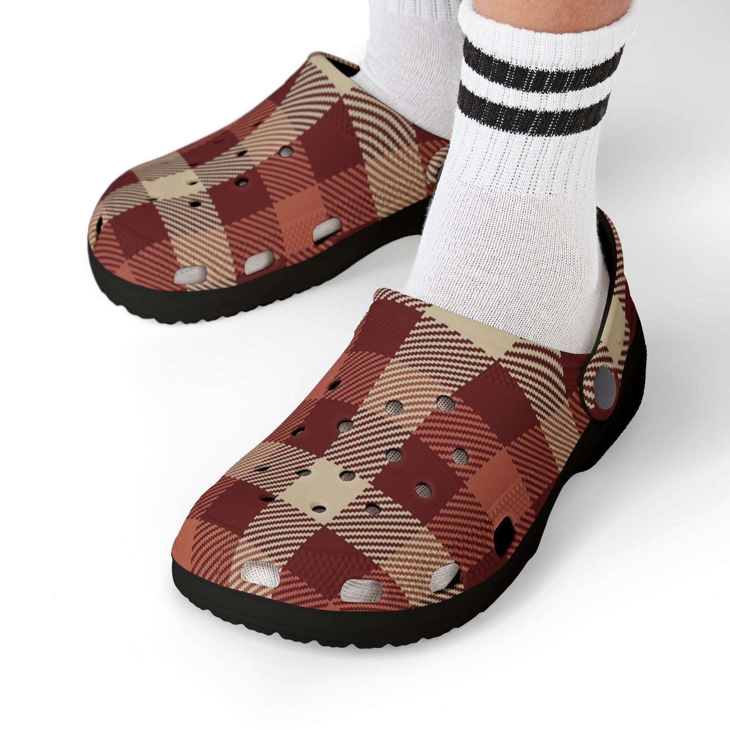 Plaid Kid's EVA Foam Clogs, Comfortable Slip-On Shoes, Perfect for Playdates, Casual Outings, Gifts, Everyday Wear