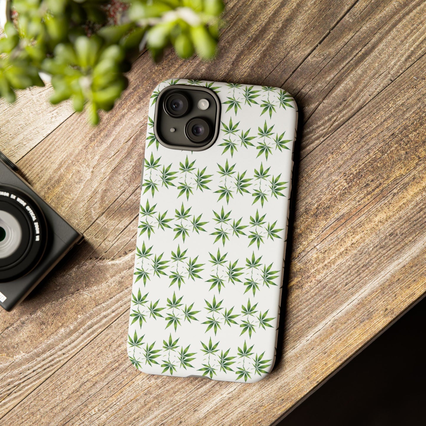 Stylish Phone Case with Cannabis Leaf Design, Durable Phone Cover, Gift for Stoner Friends, Unique Phone Accessory, Nature-Inspired Design