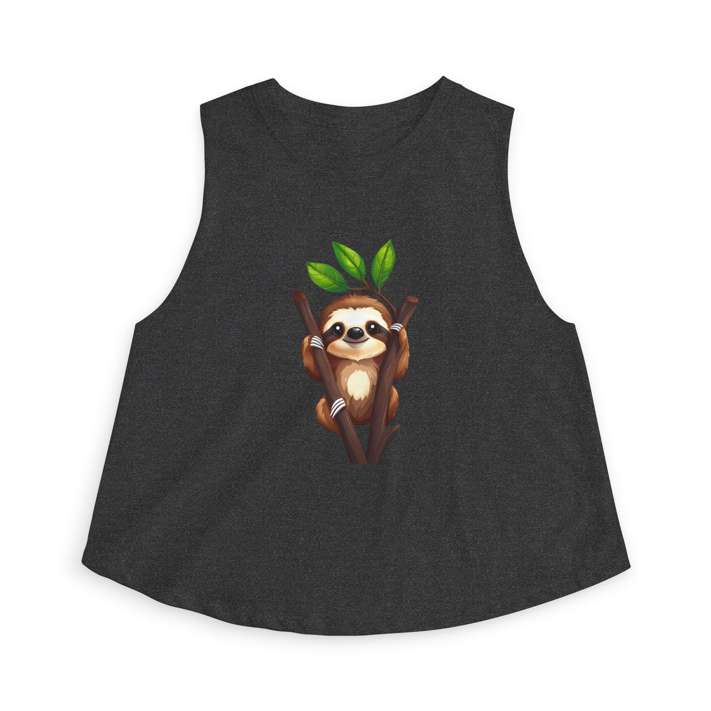 Sloth Hanging Cute Graphic Crop Top