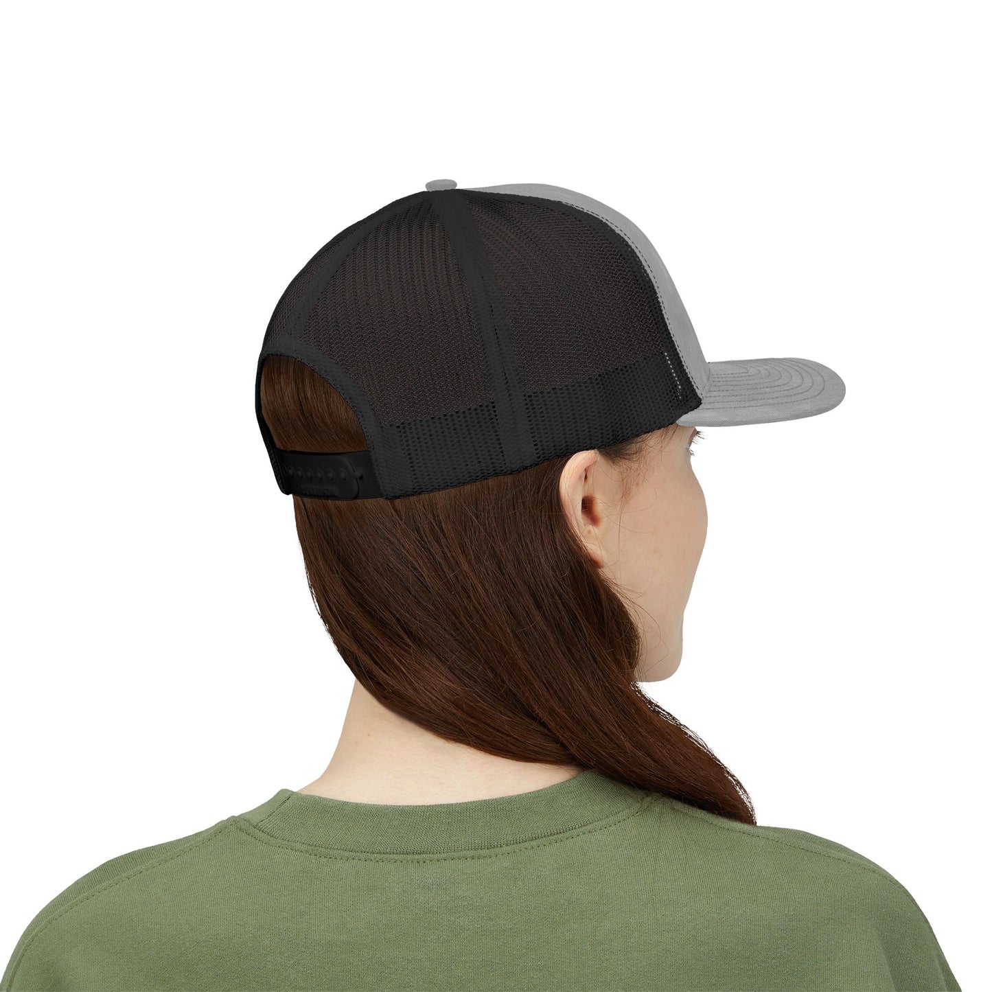 Don’t Look Back Snapback Trucker Cap — Retro Rainbow Embroidered Hat