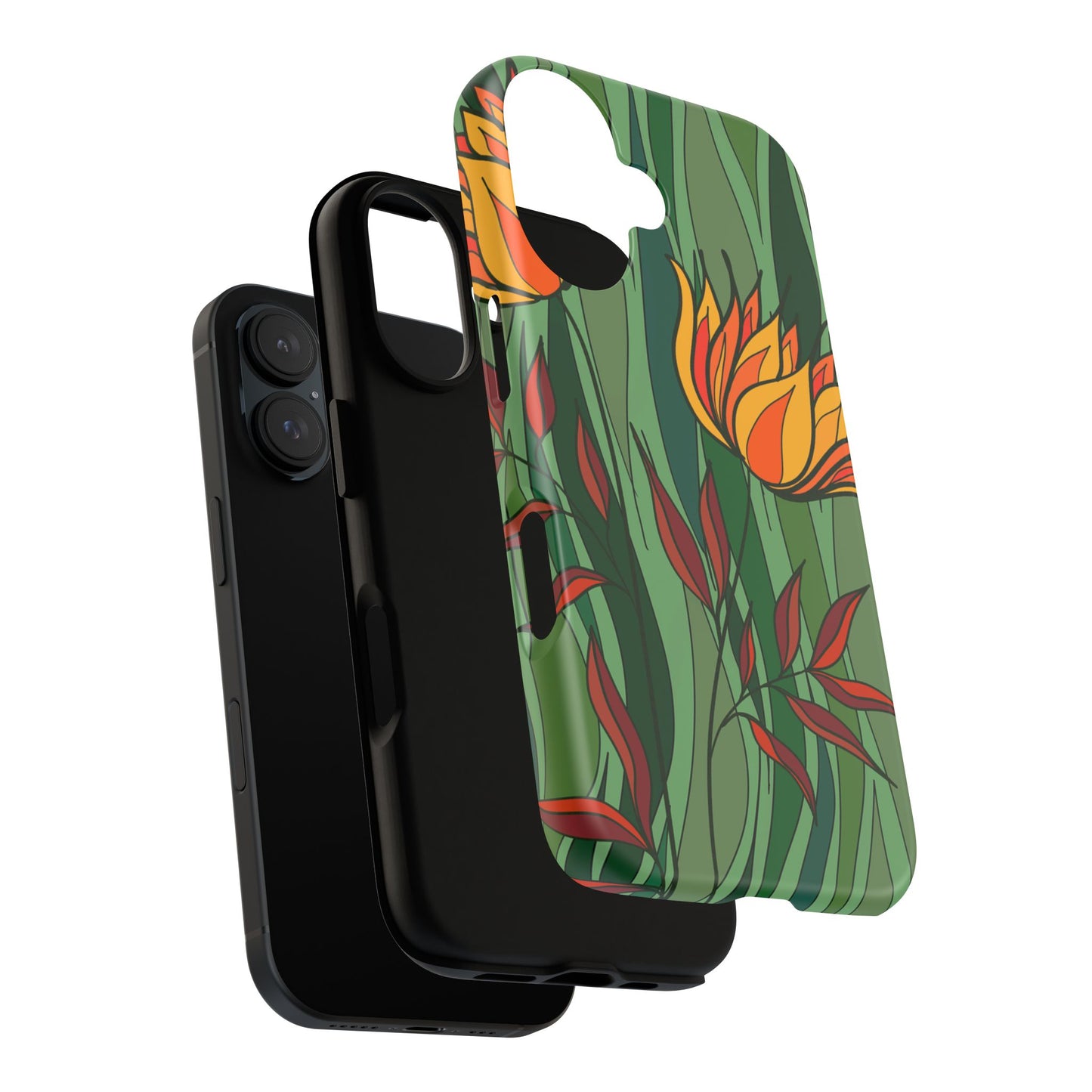 Vibrant Floral Phone Case, Nature-Inspired Tough Case, Eco-Friendly Cover, Unique Gift for Nature Lovers, Spring Decor