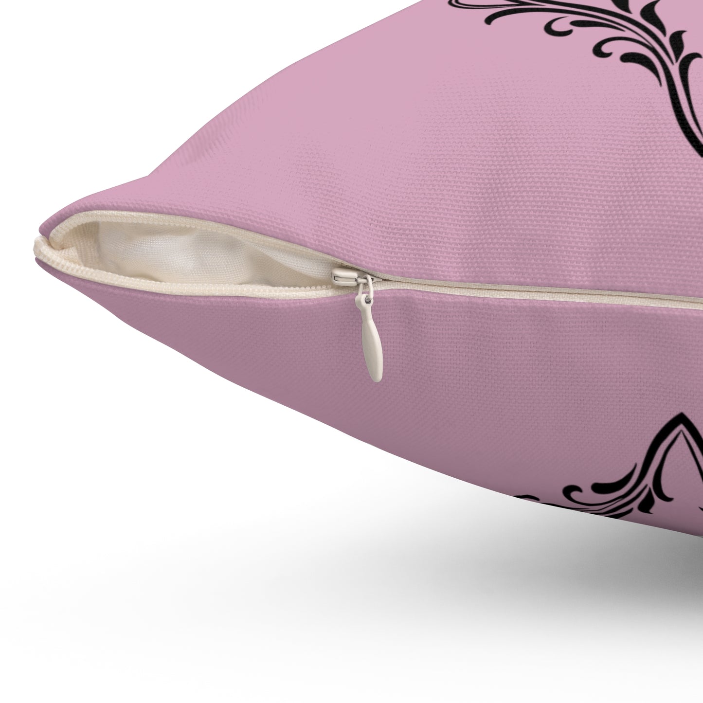 Elegant Pink Decorative Pillow with Ornate Design, Home Decor, Gift Idea, Cozy Living Room, Stylish Couch Accessory