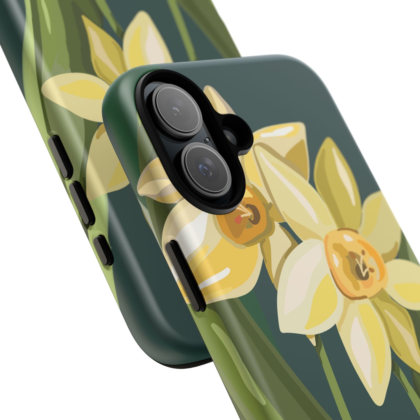 Floral Phone Case - Yellow Daffodil Design, Tough Phone Cover, Spring Decor, Floral Gift, Nature-Inspired Accessories