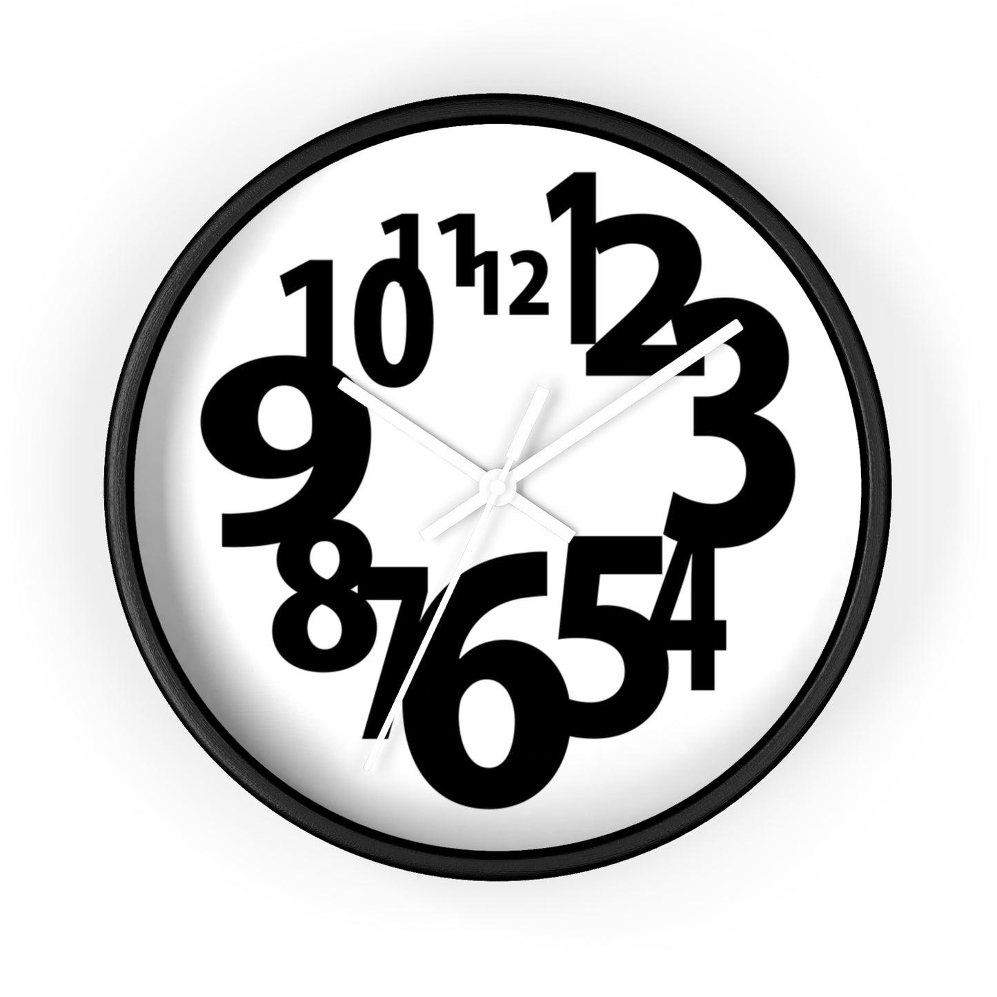 Modern Black and White Wall Clock, Minimalist Home Decor, Office Timer, Gift for Him/Her, Stylish Timepiece