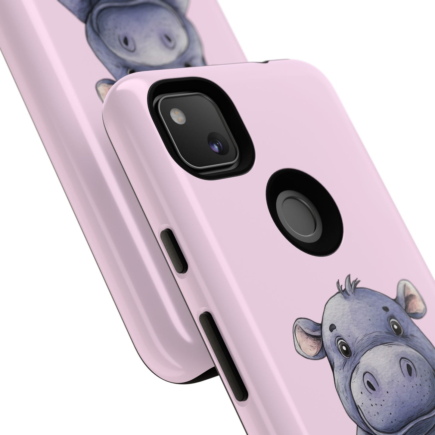 Cute Hippo Phone Case - Tough Cases, Animal Phone Cover, Kawaii Accessories, Gifts for Kids, Unique Tech Gear