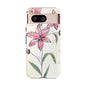 Floral Phone Case with Elegant Pink Lilies, Cute Floral Accessories, Phone Protection, Gift for Her, Stylish Cell Phone Cover