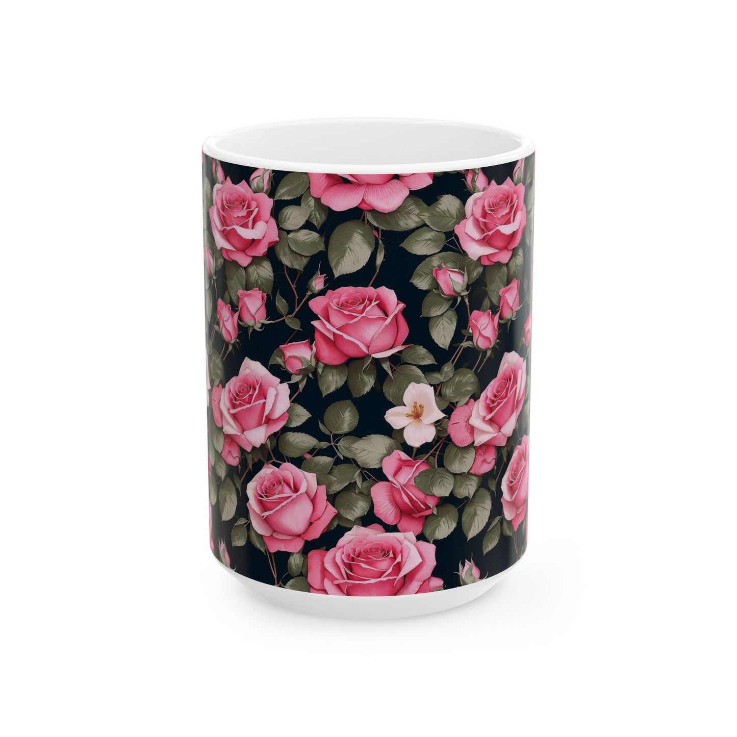 Floral Ceramic Coffee Mug - Perfect for Home, Gifts, Tea Lovers, Mother's Day, Floral Decor, Tea or Coffee, Rose Design
