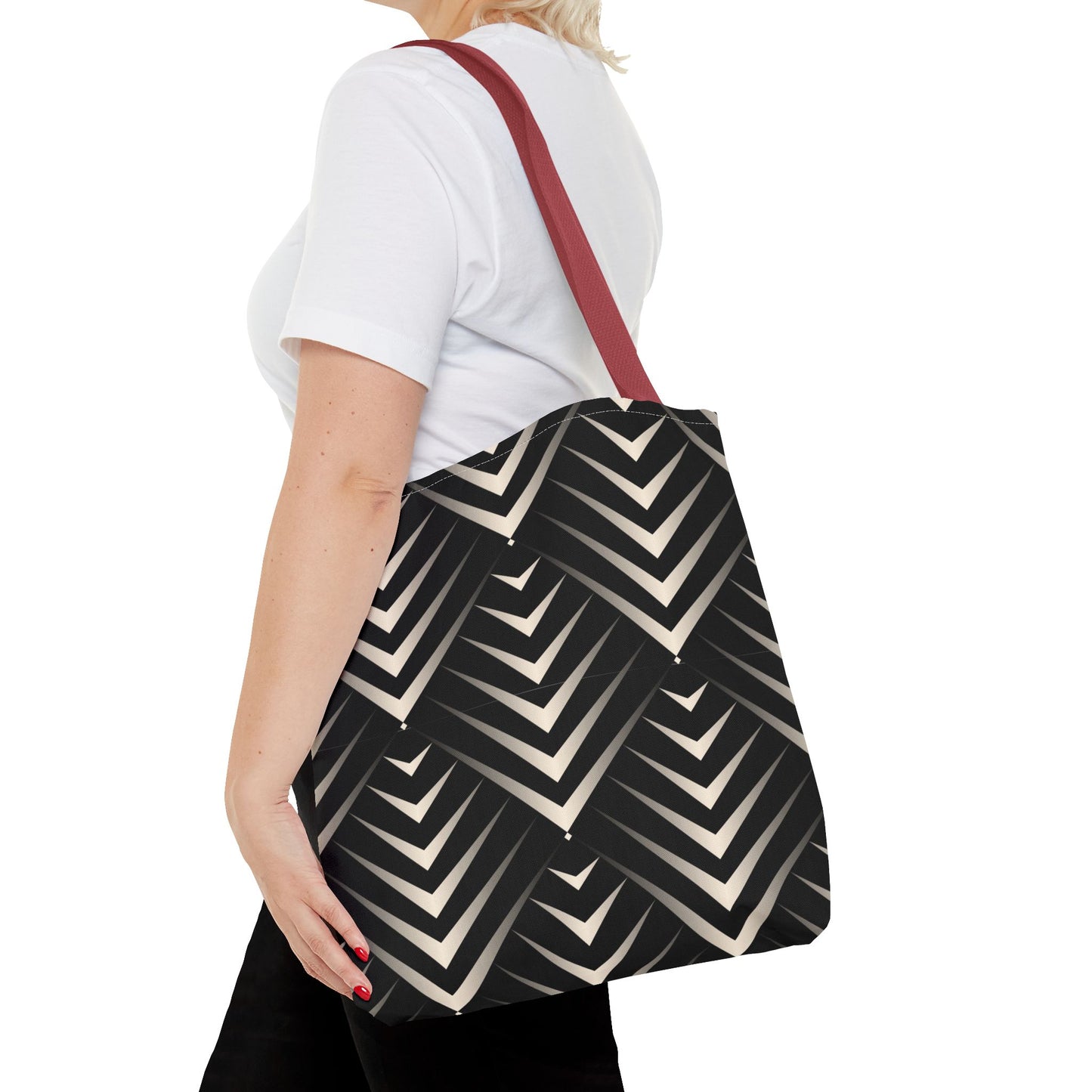 Chic Geometric Tote Bag, Stylish Everyday Bag, Reusable Shopping Tote, Eco-Friendly Gift, Fashion Accessory for All Occasions