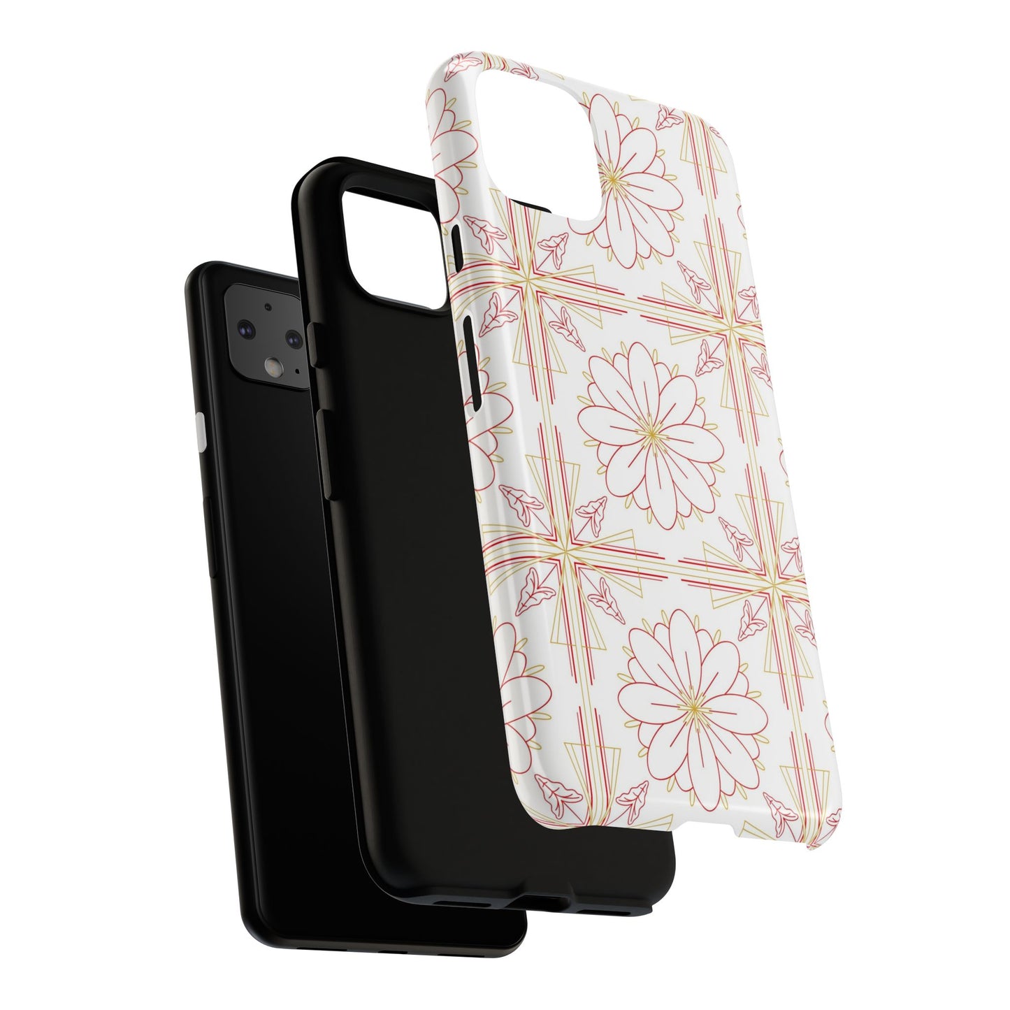 Floral Pattern Phone Case - Stylish Tough Case, Flower Design, Cute Mobile Cover, Phone Accessory, Gift for Her, Spring Style