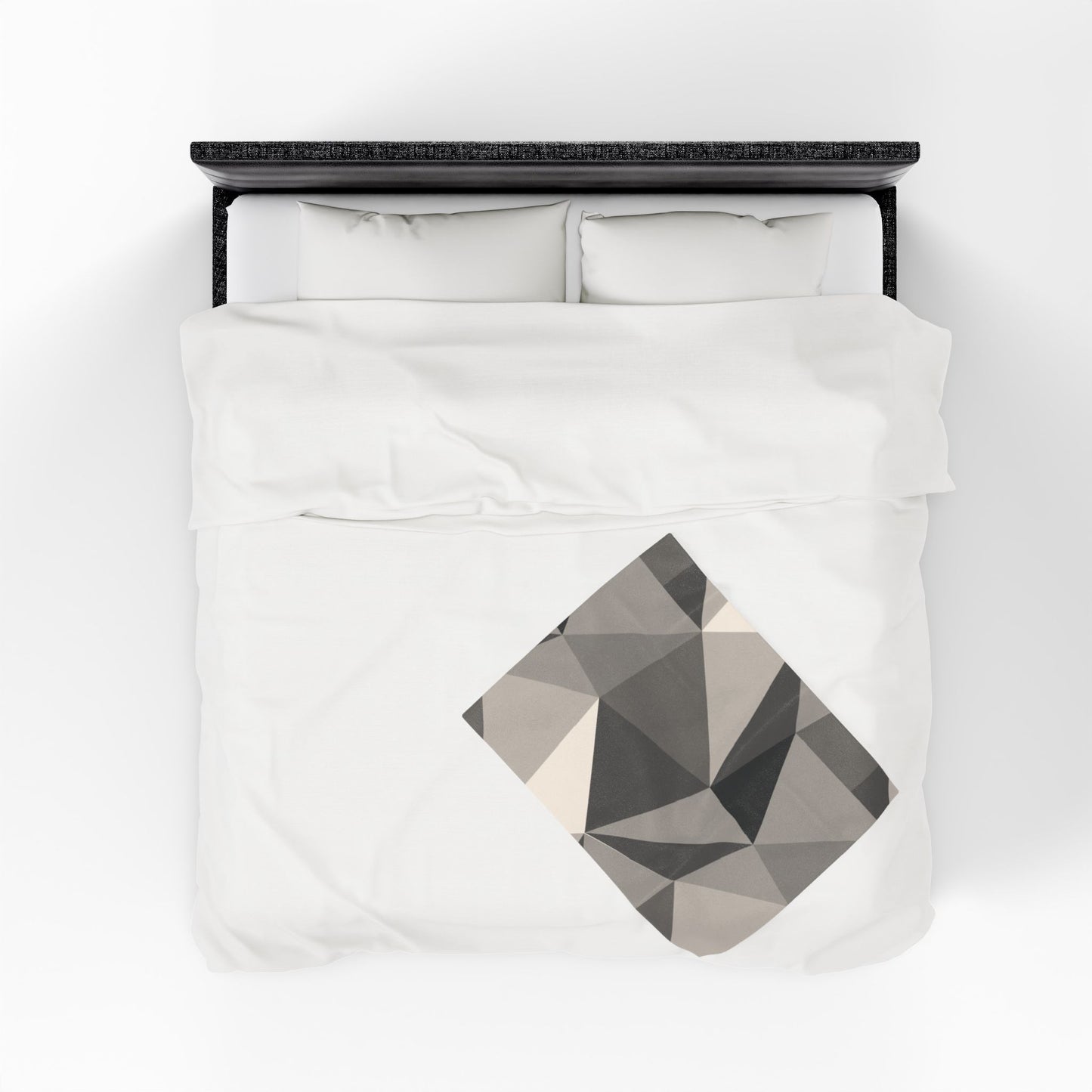 Cozy Geometric Velveteen Plush Blanket | Soft Throw for Home Decor, Gift for Homeowners, Minimalist Design, Perfect for Cozy Nights