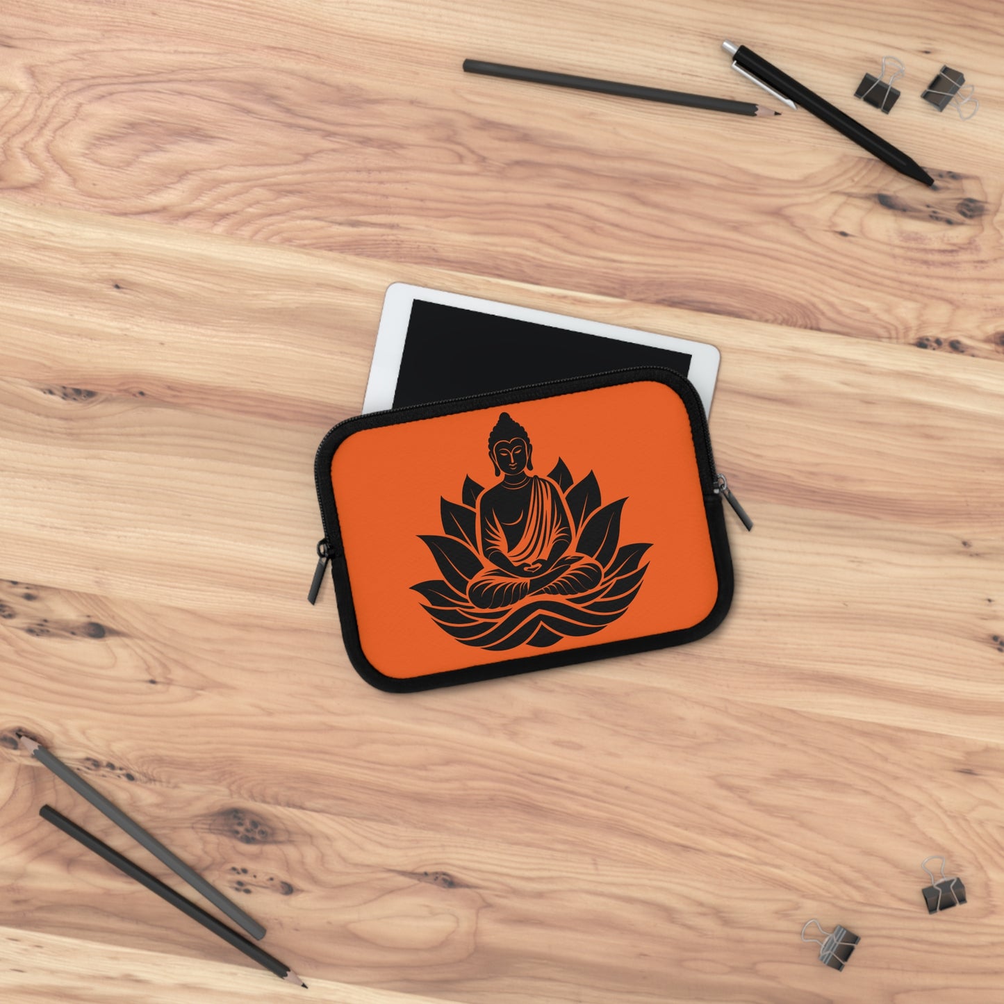Zen Buddha Laptop Sleeve - Meditation Case, Tech Accessory for Yogis, Gift for Students, Celebrate Mindfulness, Eco-Friendly Carrying