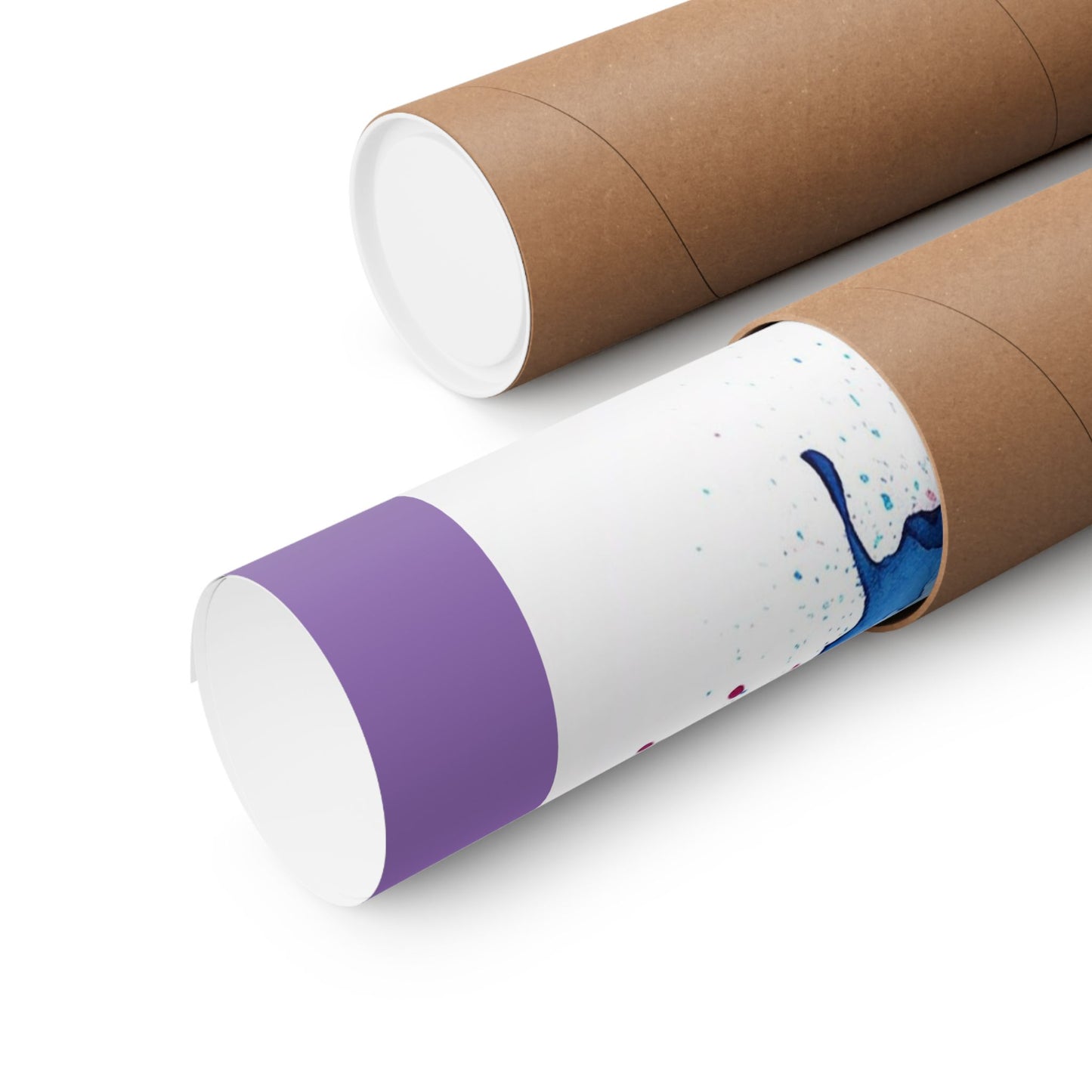 Butterfly Watercolor Matte Poster — Purple Vertical Art Print