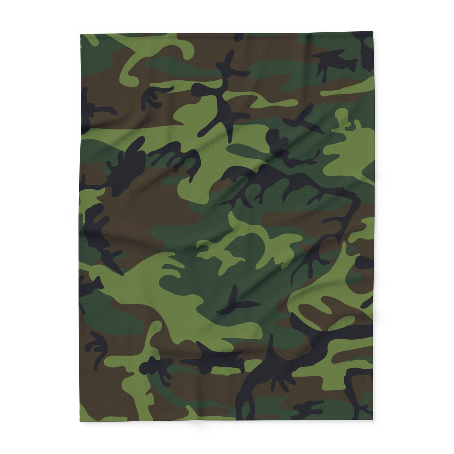 Camouflage Fleece Blanket, Cozy Decor for Outdoor Lovers, Perfect for Camping, Gifting, Military Veterans, Warm Home Accessory