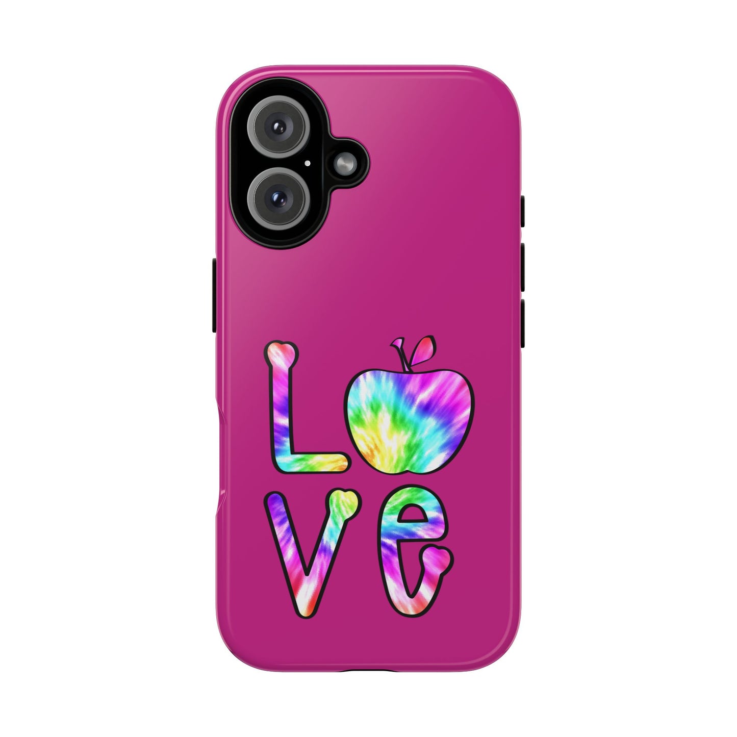 Colorful Love Phone Case, Tough Cases for iPhone, Cute Phone Accessory, Gift for Her, Summer Vibe Phone Cover