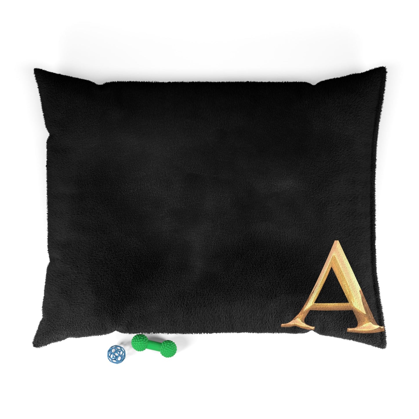Personalized Pet Bed with Initial - Letter A  Custom Dog Bed, Cozy Cat Bed, Unique Pet Gift, Monogrammed Pet Pillow