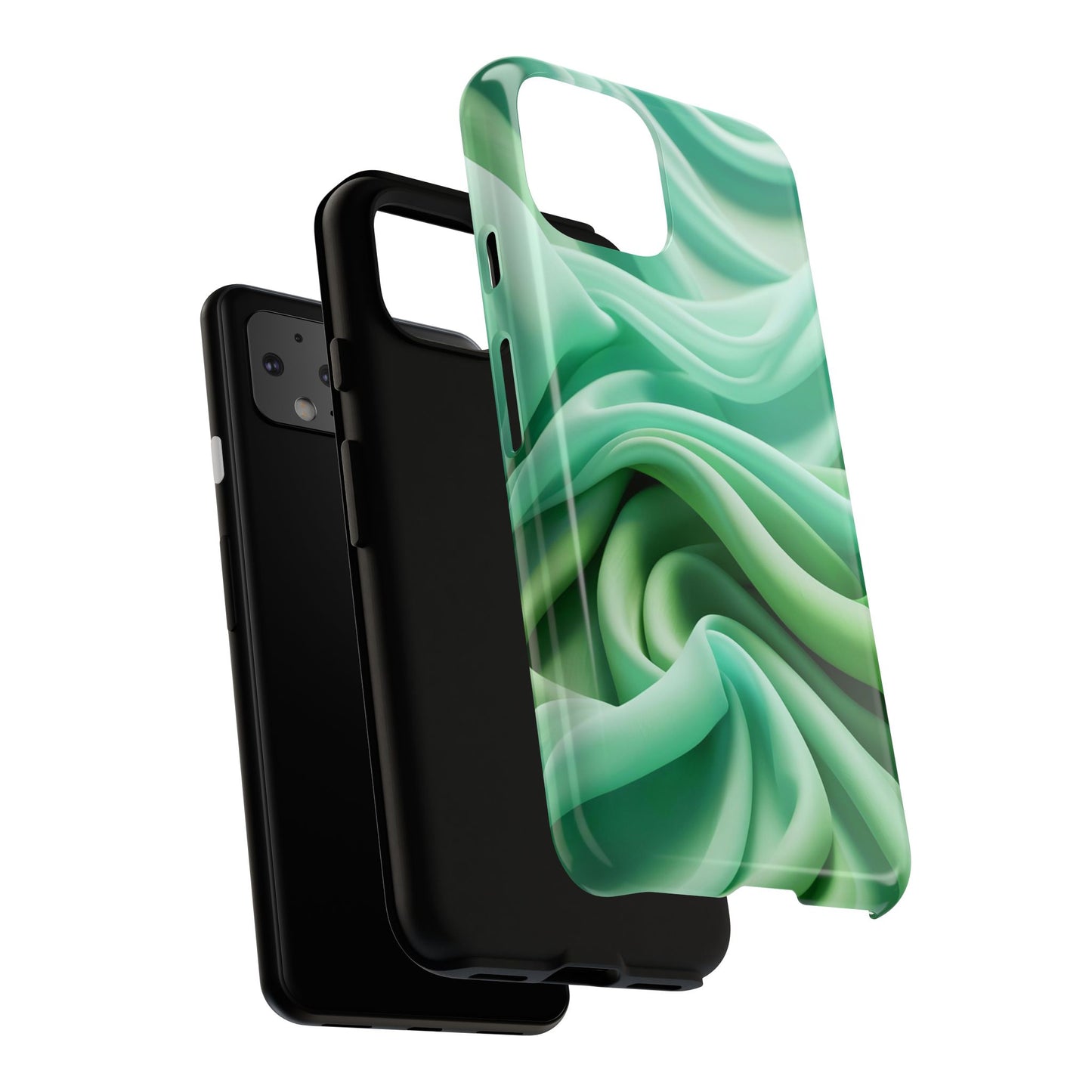 Stylish Phone Case, Tough Case, Green Abstract Design, Cell Phone Cover, Unique Gift, Trendy Accessory