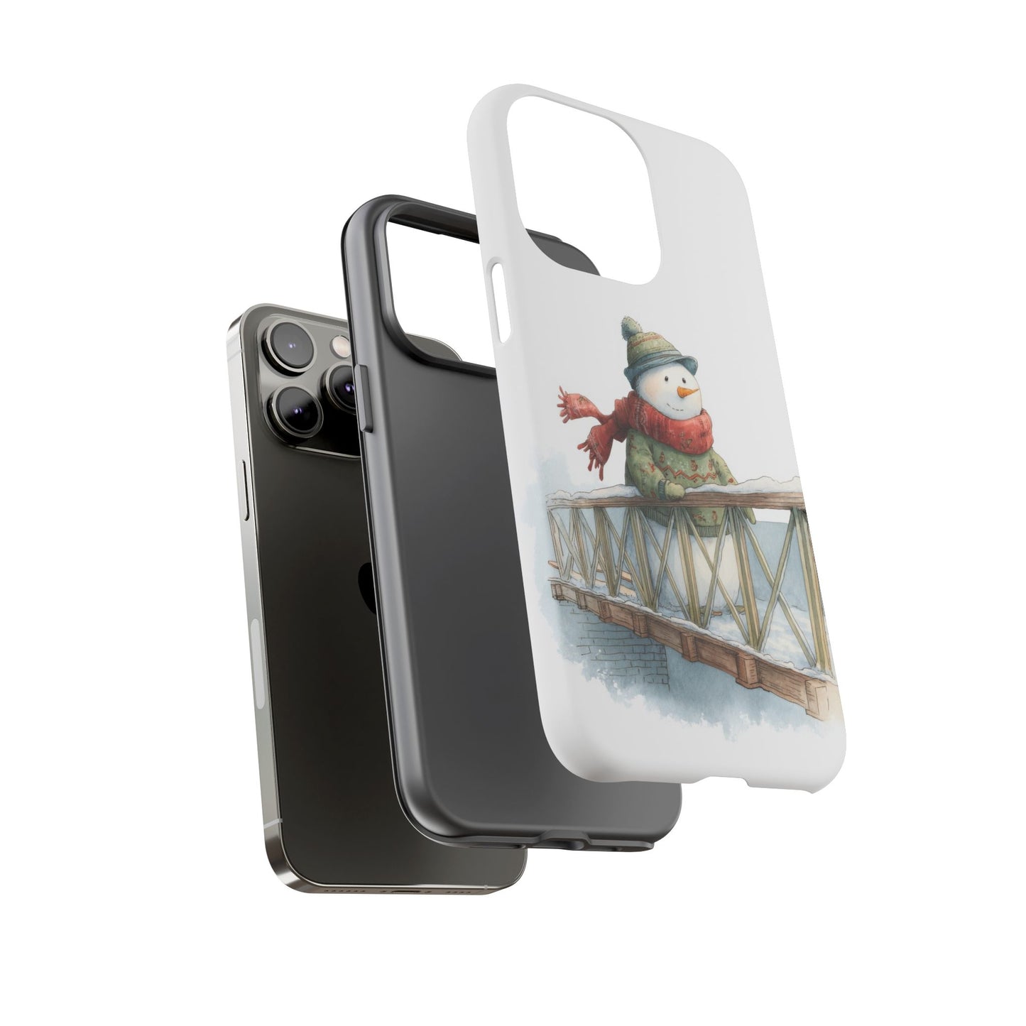 Snowman Phone Case – Winter Holiday Gift, Cute Snowman Design, Winter Accessories, Protective Phone Case, Unique Christmas Present