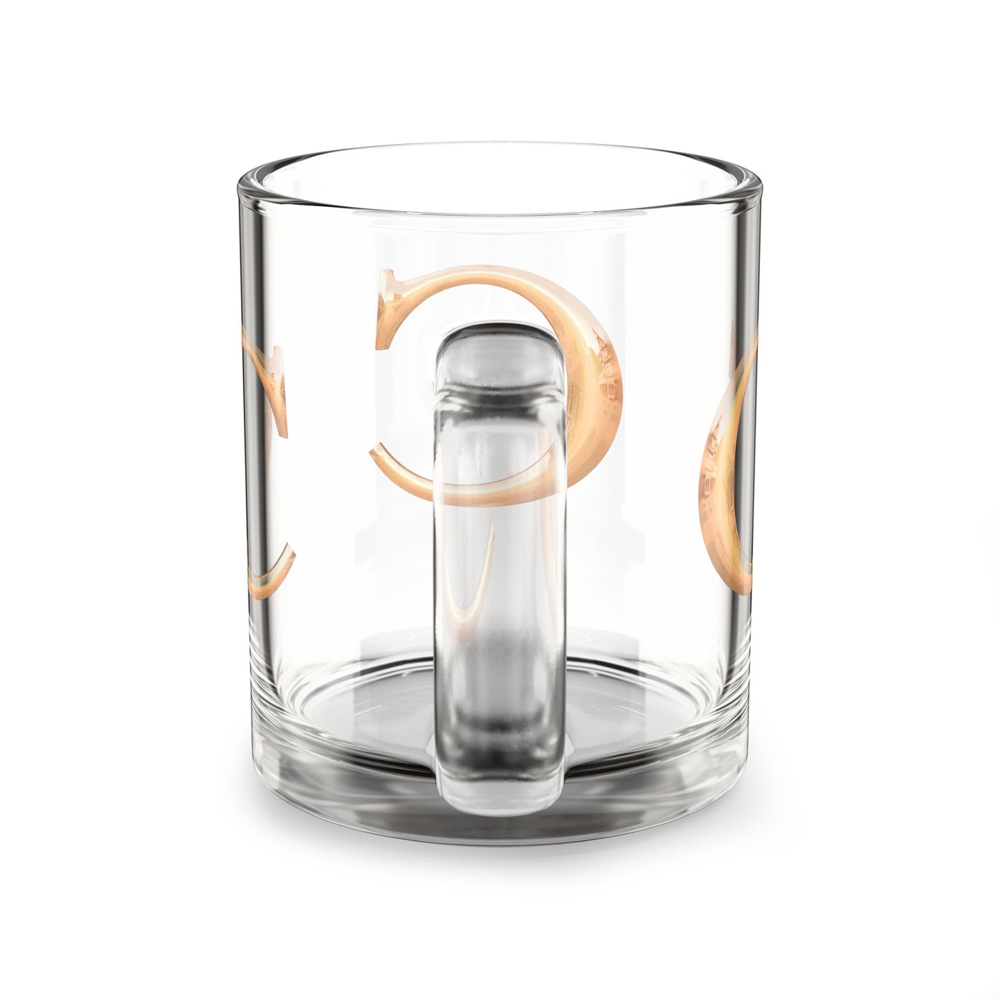 Personalized Glass Mug | Custom Initial Coffee Mug Letter C
