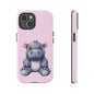 Cute Hippo Phone Case - Tough Cases, Animal Phone Cover, Kawaii Accessories, Gifts for Kids, Unique Tech Gear