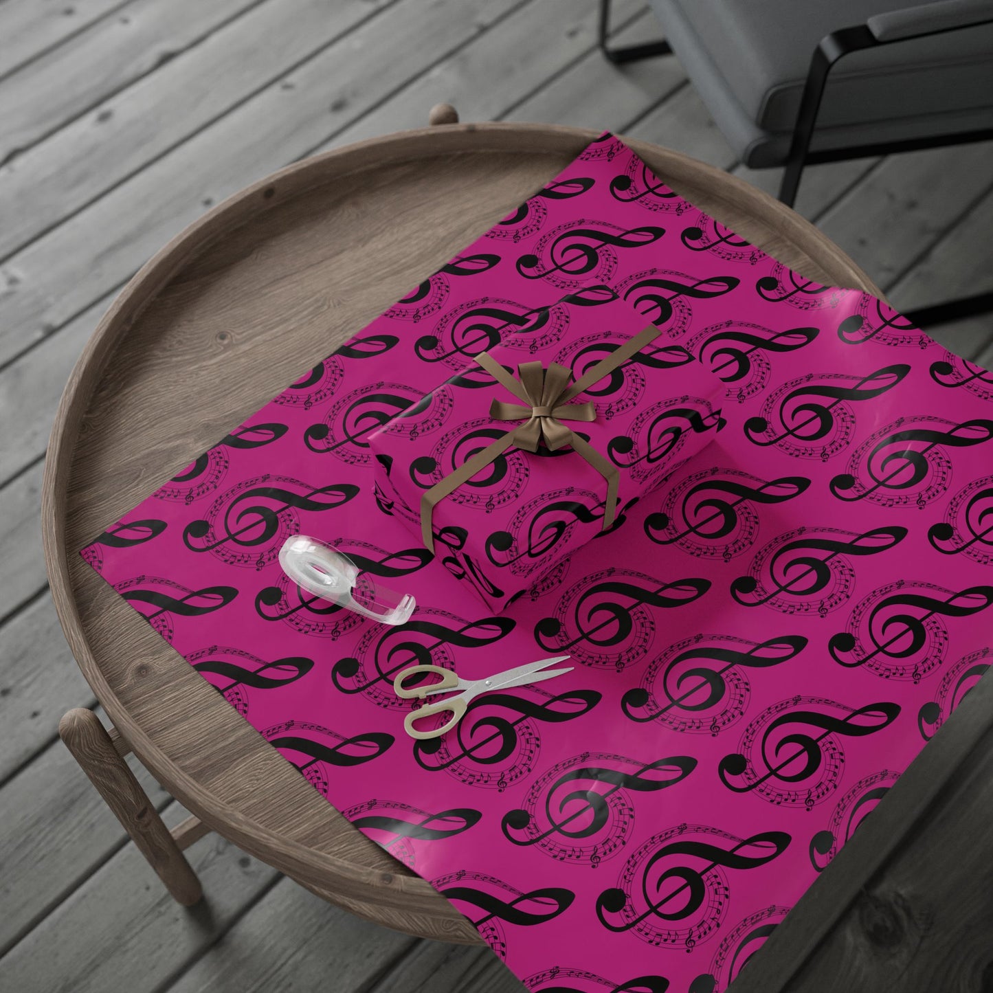 Musical Notes Wrapping Paper Fun Gift Wrap for Music Lovers, Birthdays