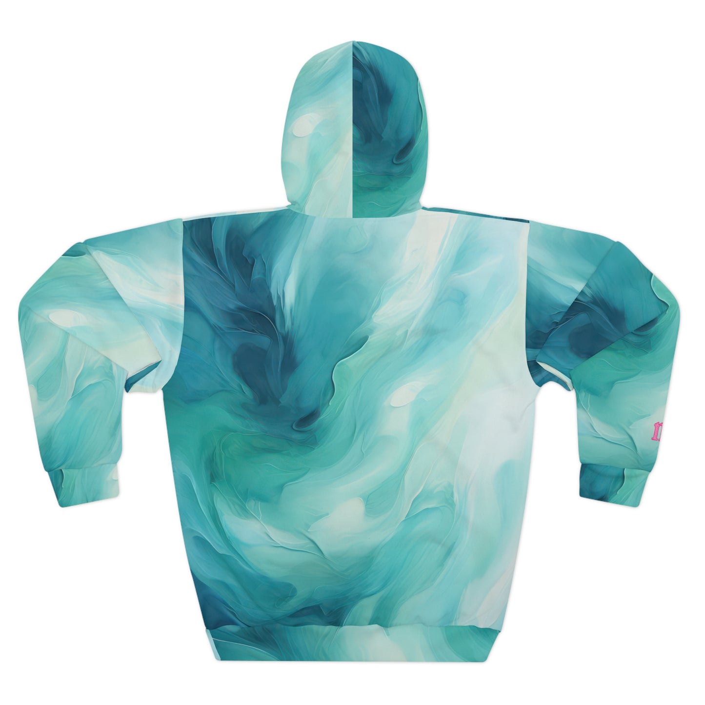 Tranquil Tie-Dye Unisex Pullover Hoodie, Cozy Hoodie, AOP Hooded Sweatshirt, Trendy Casual Wear, Gift for Her, Perfect for Fall
