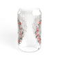 Floral Sipper Glass, 16oz - Motivational Drinkware, Perfect Gift for All Occasions, Kitchen Decor, Eco-friendly Straw Cup
