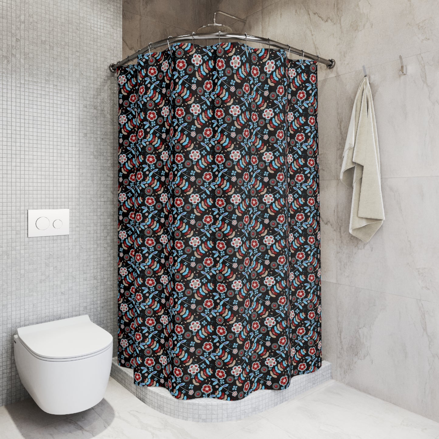 Floral Print Shower Curtain | Garden Vibes, Bathroom Decor, Home Upgrade, Gift for Her, Boho Style