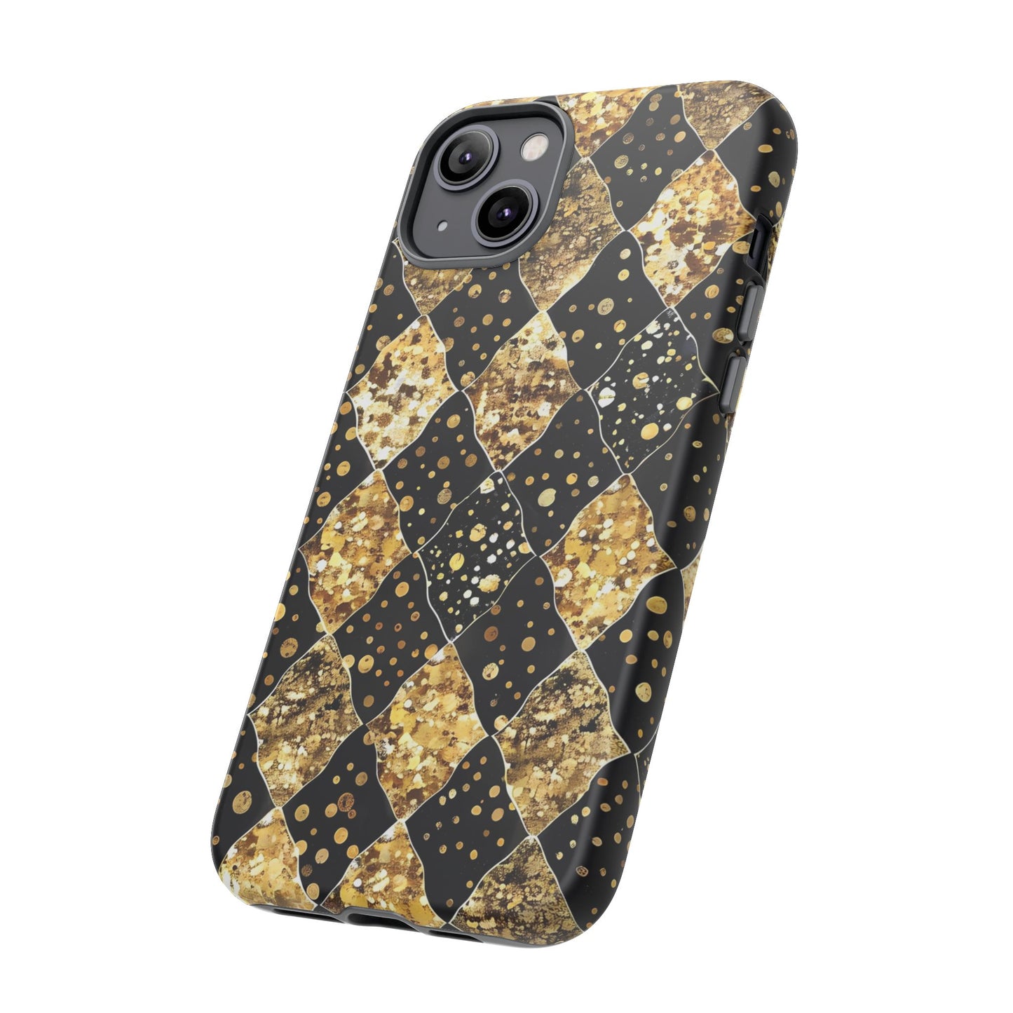 Elegant Gold & Black Phone Case for Tough Protection