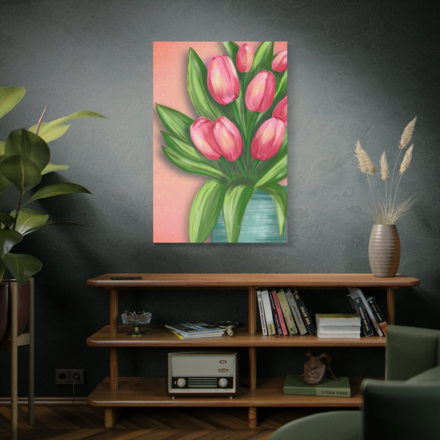 Matte Canvas, Stretched, 1.25" Tulips