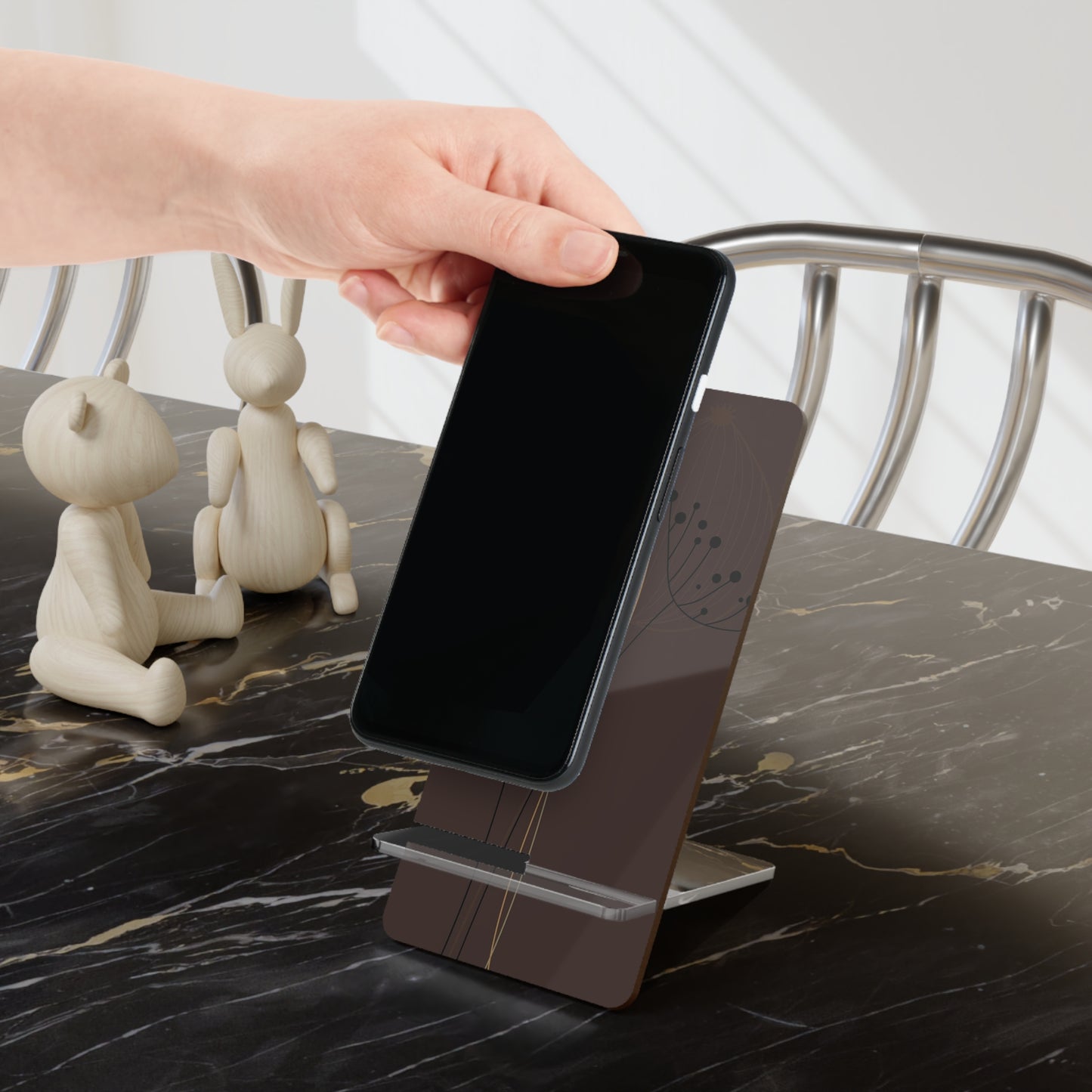 Stylish Mobile Display Stand for Smartphones, Elegant Phone Holder, Desk Organizer, Gift for Tech Lovers, Home Office Decor
