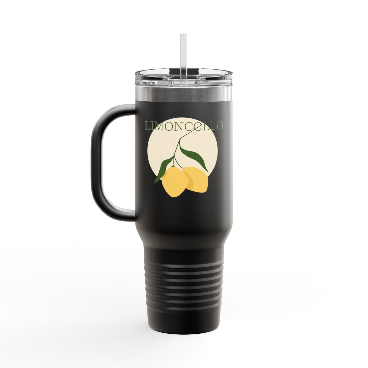 Limoncello Insulated Travel Mug, 40oz - Perfect for Road Trips, Summer Picnics, Camping, and Gift Ideas, Travel Mug for Lemon Lovers